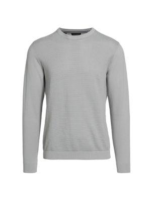 Micro Grid Cotton Sweater商品第6张图片规格展示