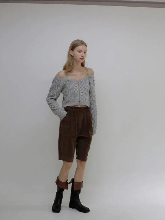 商品SOFT SEOUL|Madeleine Corduroy Pants (Brown),价格¥696,第2张图片详细描述