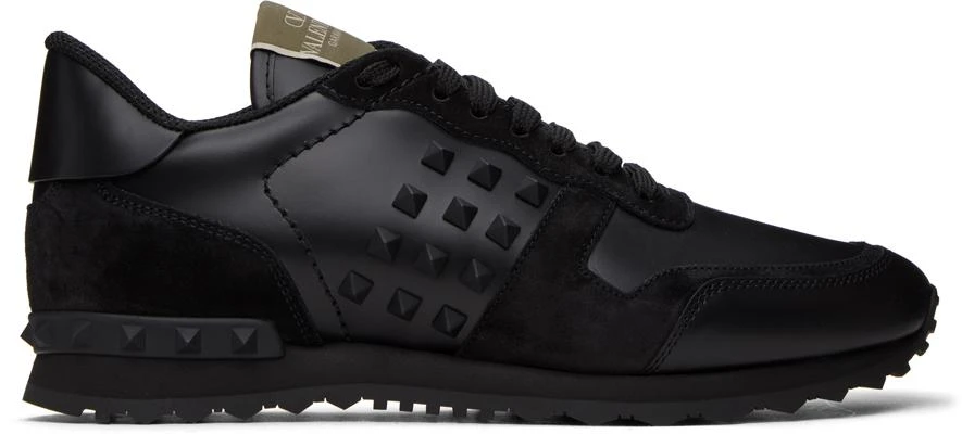 商品Valentino|Black Rockstud Sneakers,价格¥7590,第1张图片