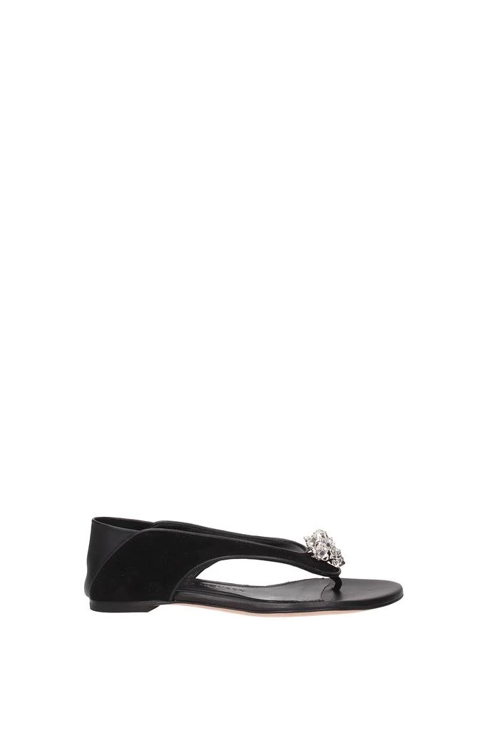 商品Alexander McQueen|Flip flops Suede Black,价格¥2422,第1张图片