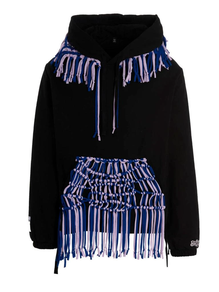 商品Alexander McQueen|McQ Alexander McQueen Fringed Detailed Hoodie,价格¥1735,第1张图片