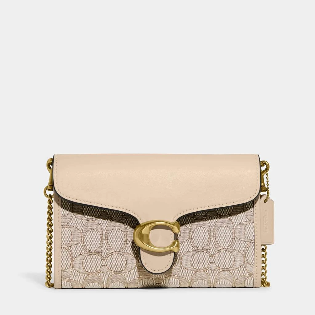 商品Coach|Coach Women's Signature Jacquard Tabby Chain Clutch Bag - Ivory,价格¥1901,第1张图片