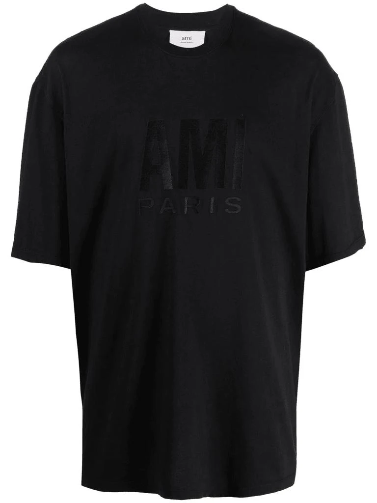 商品AMI|AMI PARIS tonal logo cotton T-shirt,价格¥551,第1张图片