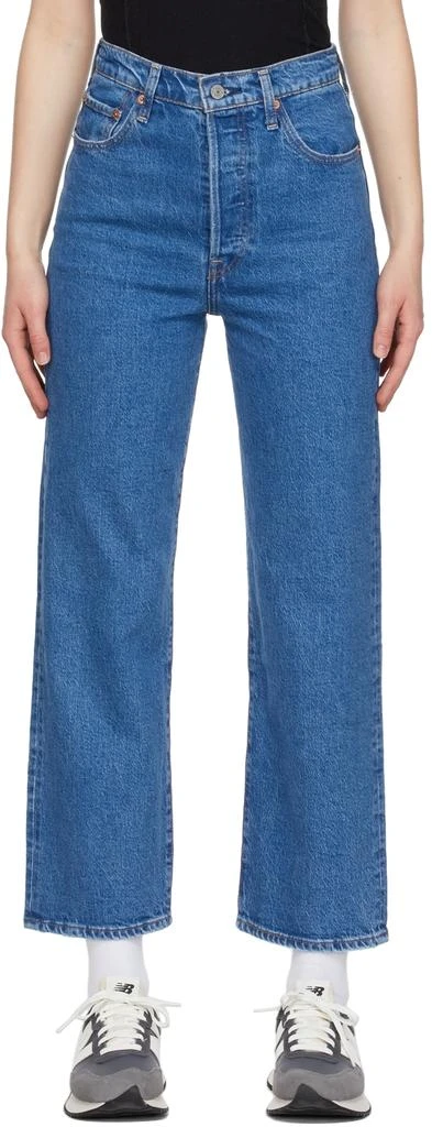 商品Levi's|Blue Ribcage Straight Ankle Jeans,价格¥852,第1张图片