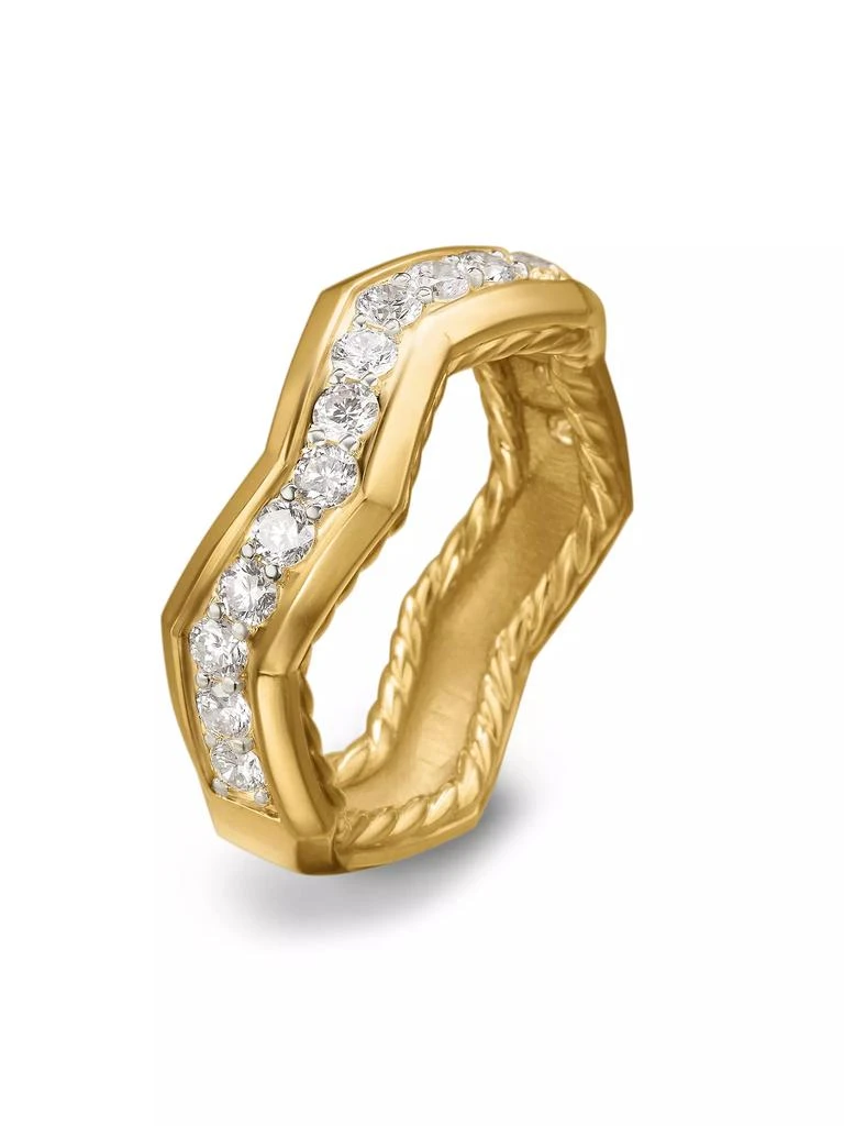 商品David Yurman|Zig Zag Stax™ Ring in 18K Yellow Gold,价格¥23991,第2张图片详细描述