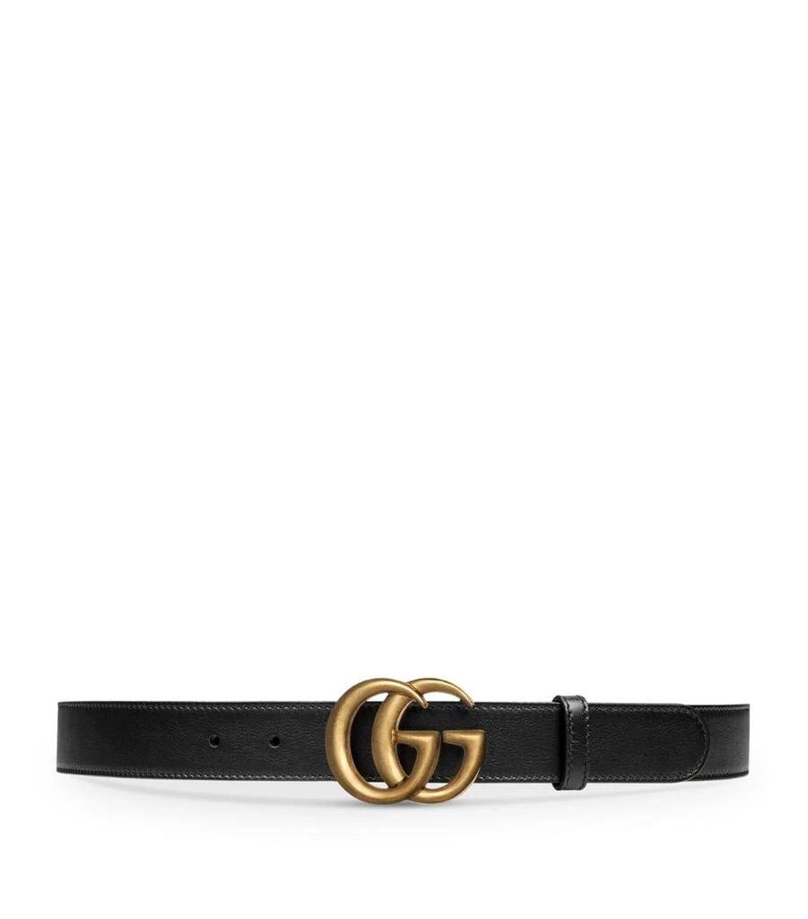 商品Gucci|Leather Double G Belt,价格¥3955,第1张图片