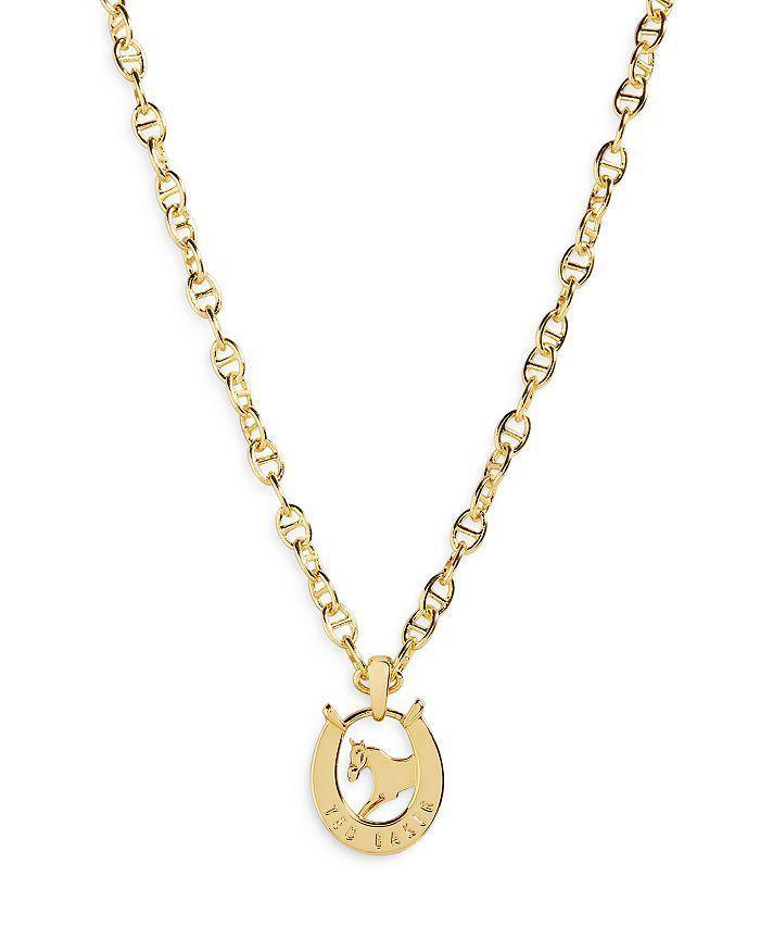 商品Ted Baker London|Lorsa Lady Luck Horse & Horseshoe Pendant Necklace, 19.2",价格¥516,第3张图片详细描述