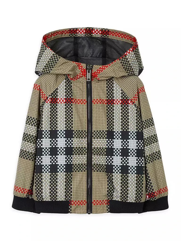 商品Burberry|Baby Boy's & Little Boy's Check Print Windbreaker Jacket,价格¥4128,第1张图片