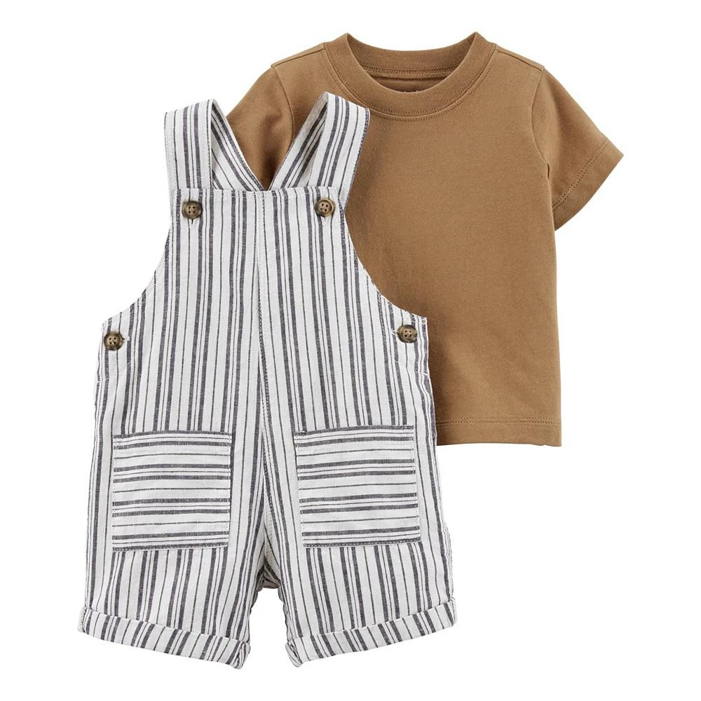 商品Carter's|Baby Boys T-shirt and Shortalls Set, 2 Piece,价格¥127,第1张图片
