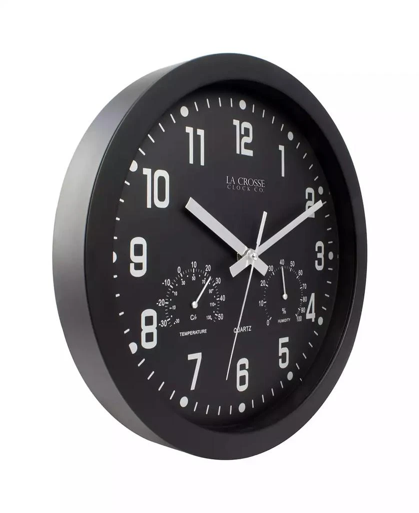 商品La Crosse Technology|La Crosse Clock 404-2631 12" Indoor Analog Wall Clock with Temperature and Humidity,价格¥182,第2张图片详细描述