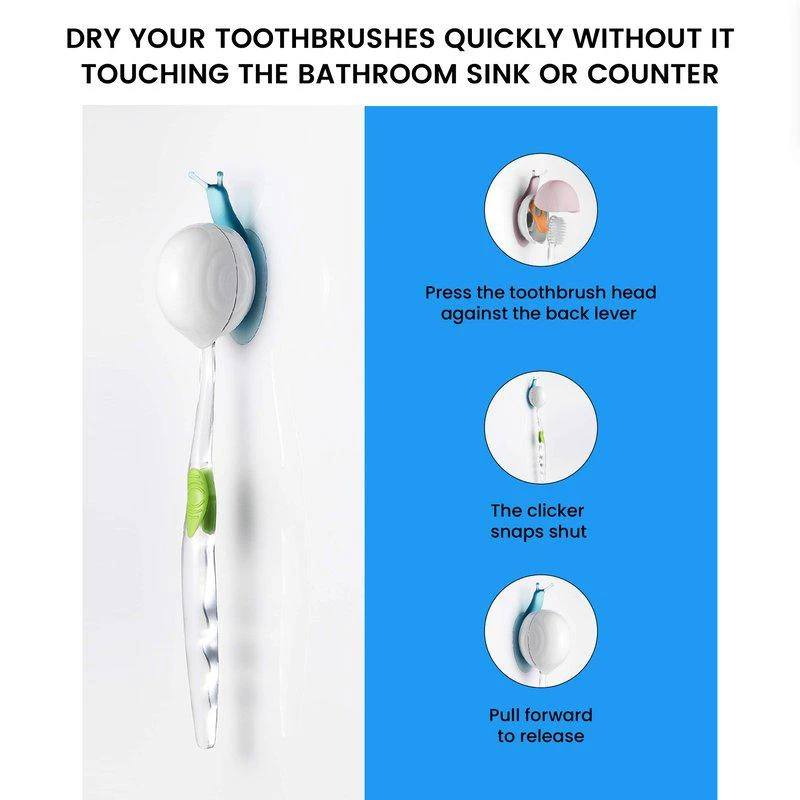 商品Grand Fusion Housewares|Clicker Toothbrush Holder 3 Pc. Set Assorted Colors,价格¥114,第2张图片详细描述