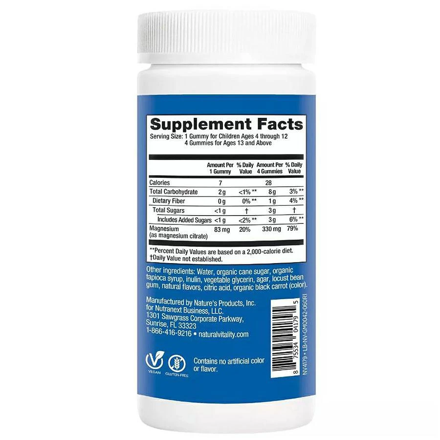 商品Natural Vitality|Calm Magnesium Anti-Stress Gummies Raspberry-Lemon,价格¥164,第2张图片详细描述