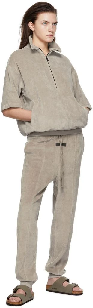 商品Essentials|Taupe Cotton Lounge Pants,价格¥314,第4张图片详细描述