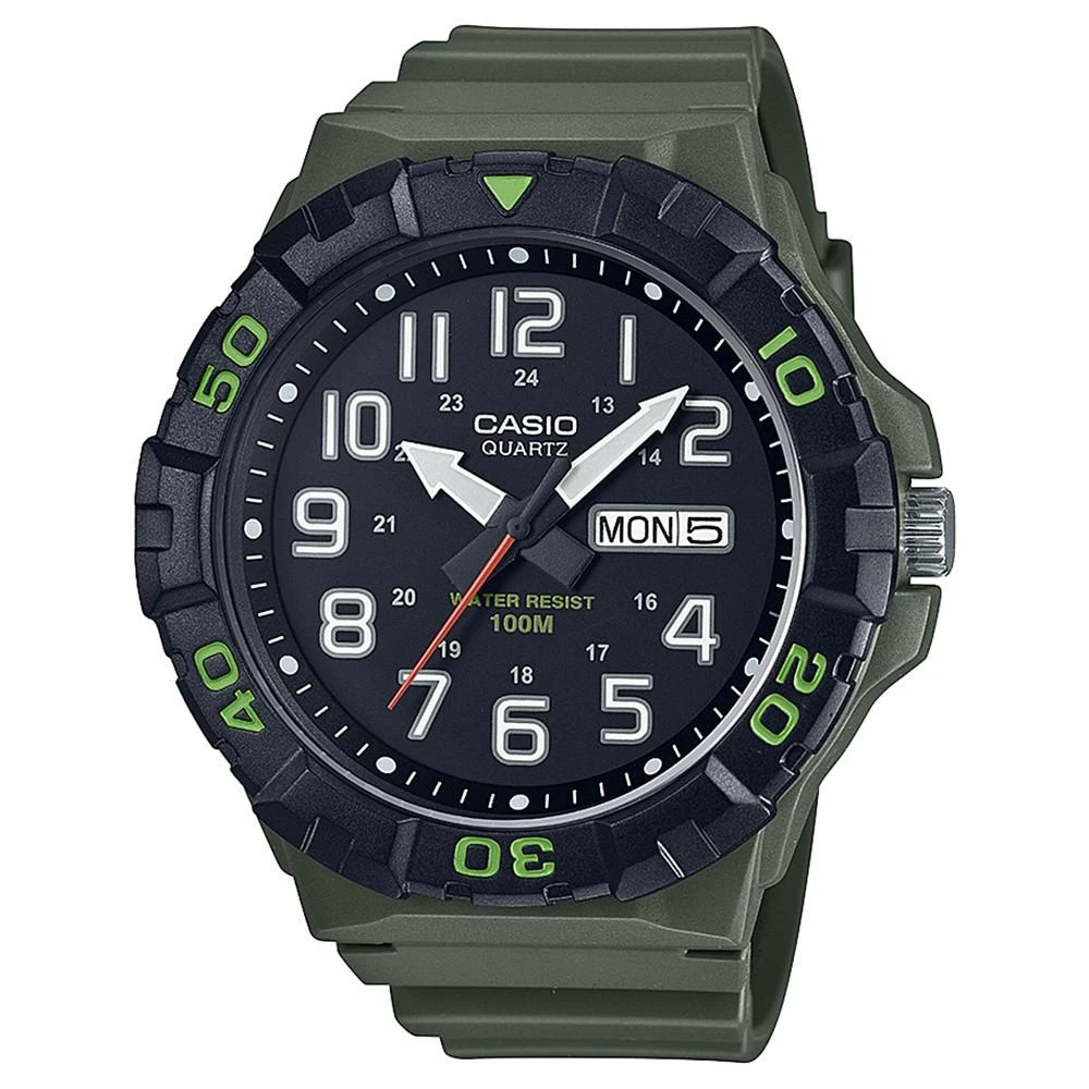 商品Casio|Men's Green Resin Strap Watch 45mm,价格¥240,第1张图片