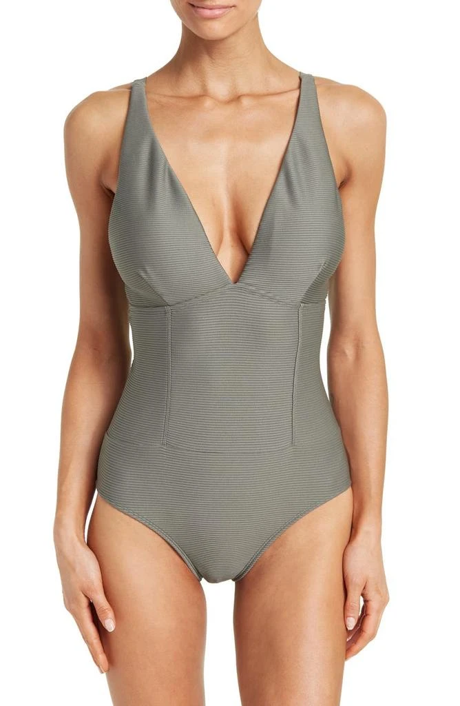 商品RACHEL Rachel Roy|Ribbed One-Piece Swimsuit,价格¥307,第1张图片