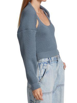 商品Alexander Wang|Cropped Crewneck Shrug,价格¥1204,第5张图片详细描述