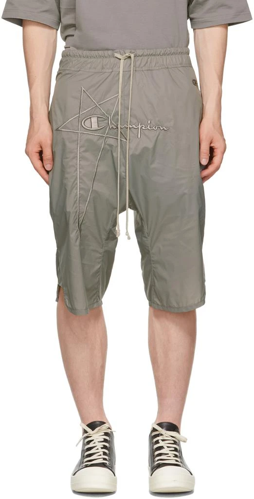 商品Rick Owens|Grey Champion Edition Nylon Swingers Shorts,价格¥833,第1张图片