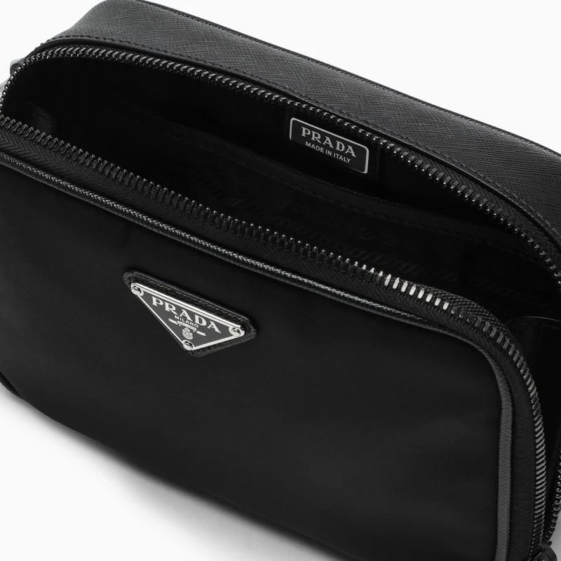 Black Brique bag in Re-Nylon and Saffiano leather 商品