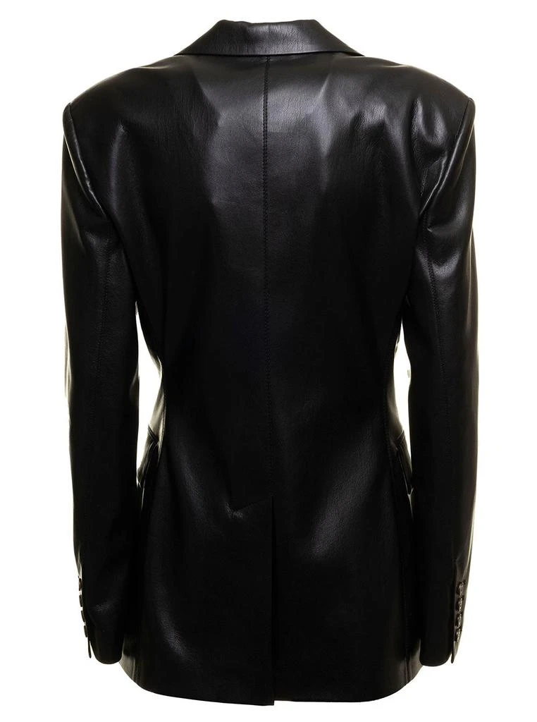 商品Nanushka|Hathi Black Vegan Leather Blazer Nanushka Woman,价格¥4150,第2张图片详细描述