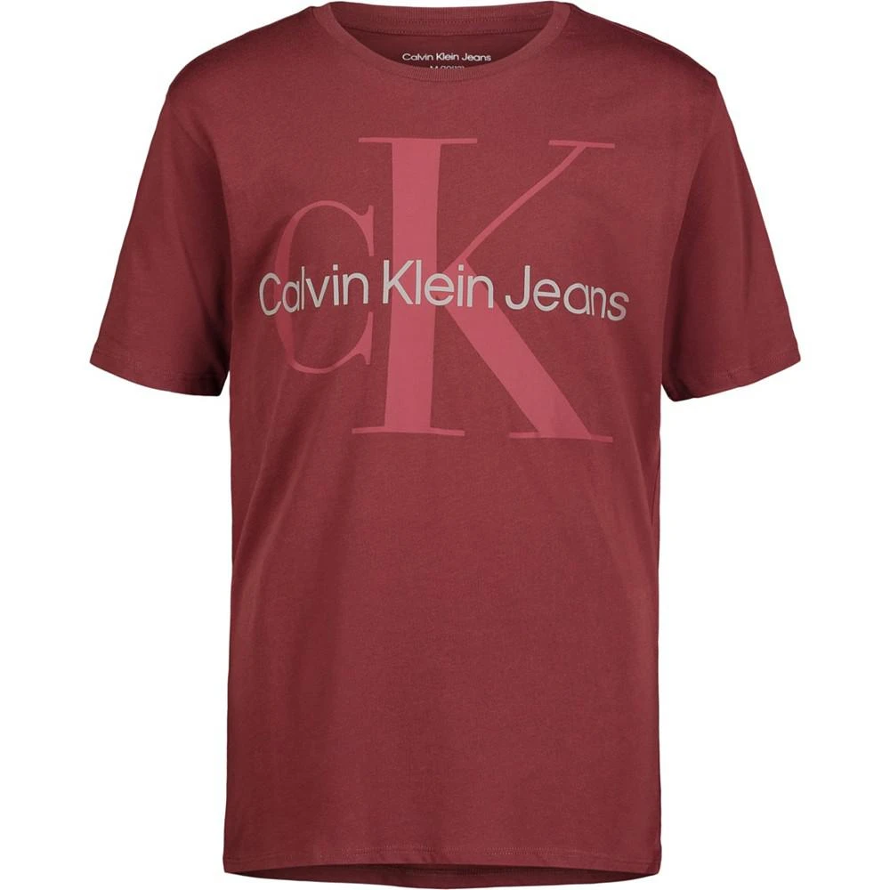 商品Calvin Klein|Big Boys Monologo Short Sleeve T-shirt,价格¥114,第1张图片