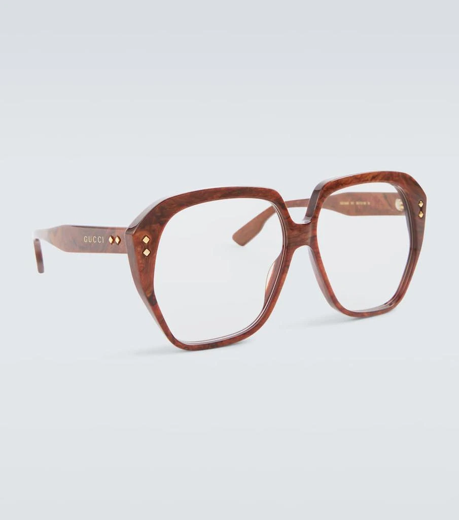 商品Gucci|大廓形几何眼镜,价格¥3271,第4张图片详细描述