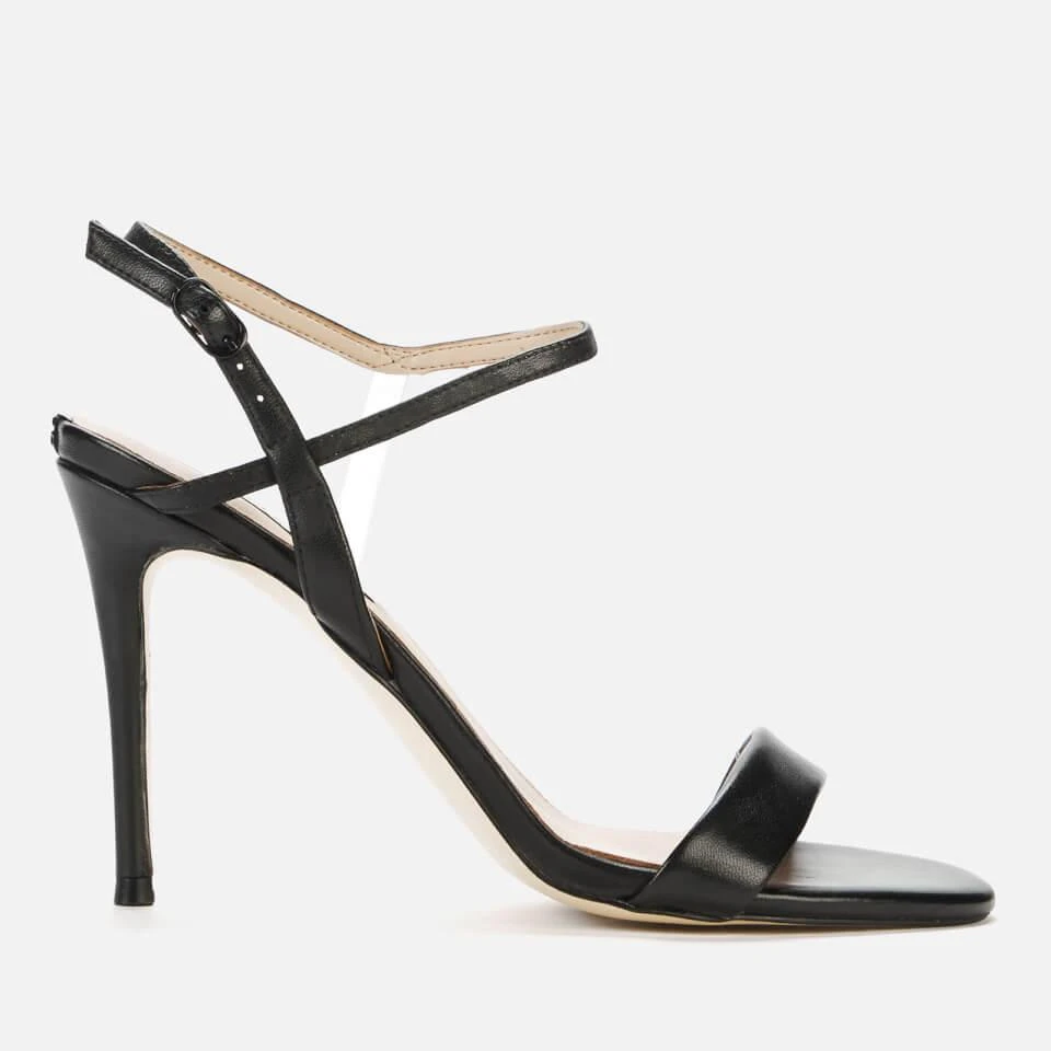 商品GUESS|GUESS WOMEN'S KABELLE LEATHER HEELED SANDALS - BLACK,价格¥236,第1张图片