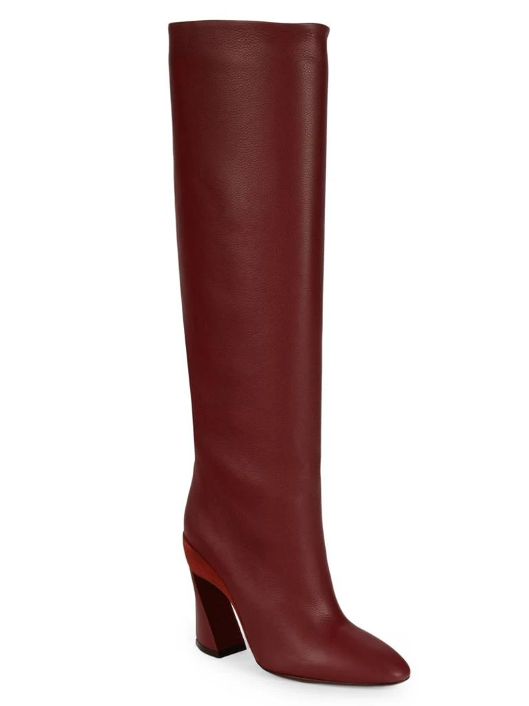 商品Salvatore Ferragamo|Leather Knee-High Boots,价格¥3073,第2张图片详细描述