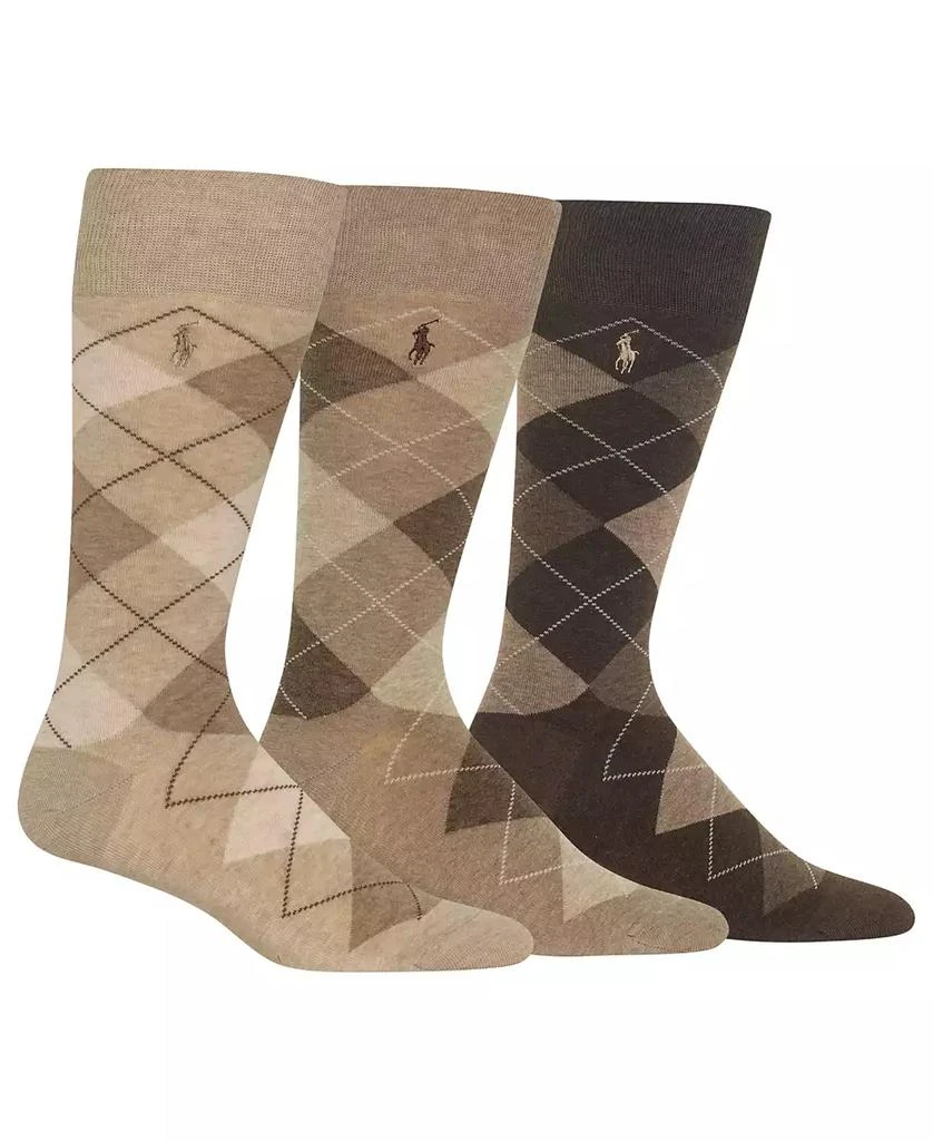 商品Ralph Lauren|Men's 3-Pk. Argyle Dress Socks,价格¥137,第1张图片详细描述