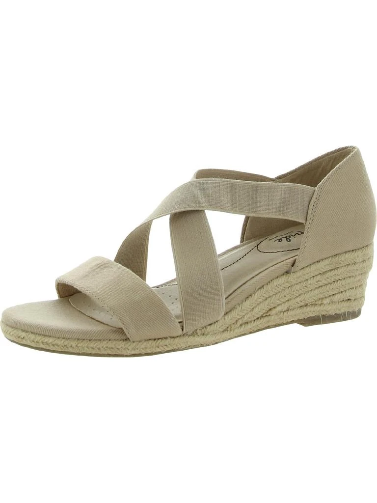 商品LifeStride|Siesta Str Womens Canvas Slip On Wedge Sandals,价格¥230,第1张图片