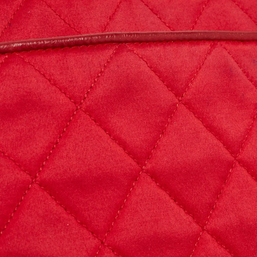 商品[二手商品] Chanel|Chanel Red Quilted Satin And Leather Vintage Shoulder Bag,价格¥9917,第5张图片详细描述