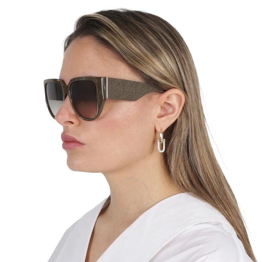 商品Salvatore Ferragamo|Grey Gradient Browline Ladies Sunglasses SF1088SE 324 57,价格¥521,第2张图片详细描述