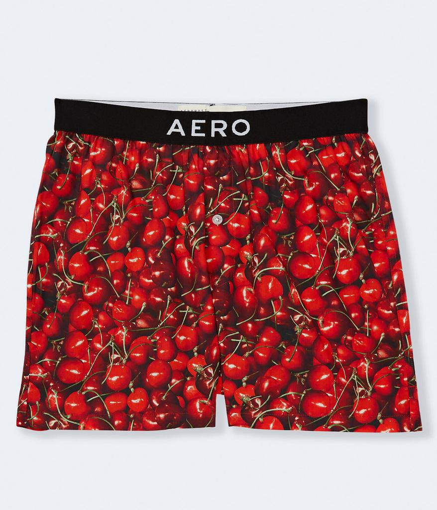 Aeropostale Men's Red Cherries Woven Boxers商品第1张图片规格展示