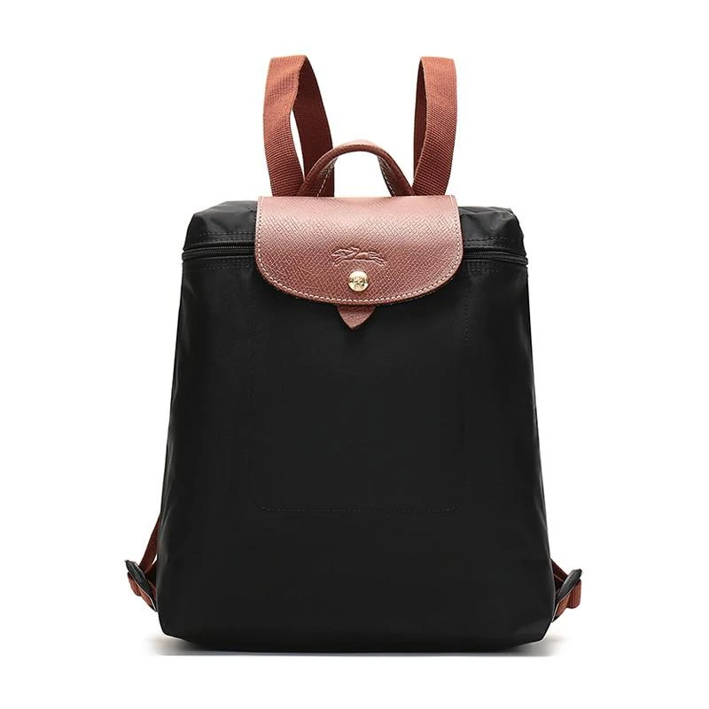 商品[国内直发] Longchamp|珑骧 LONGCHAMP 奢侈品 女士LE PLIAGE系列黑色织物可折叠手提双肩包背包 L1699 089 001送女友礼物,价格¥498,第1张图片