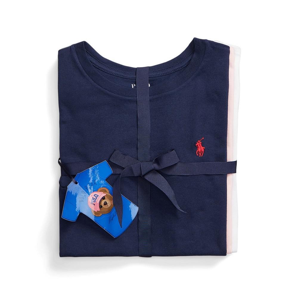 商品Ralph Lauren|Big Girls Jersey T-shirt, Pack of 3,价格¥438,第5张图片详细描述