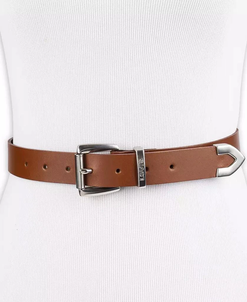 商品Levi's|Women's Western Metal Tip End Leather Pant Belt,价格¥179,第2张图片详细描述