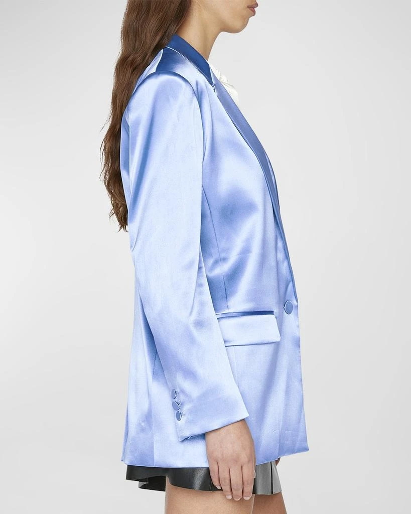 Satin Strong Shoulder Blazer 商品