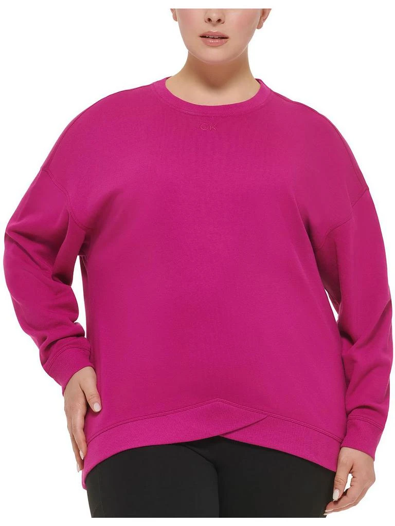 商品Calvin Klein|Plus Womens Terry Cozy Sweatshirt,价格¥169,第4张图片详细描述