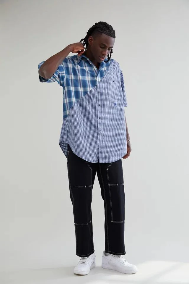 商品Urban Renewal|Urban Renewal Remade Diagonal Spliced Shirt,价格¥224,第3张图片详细描述