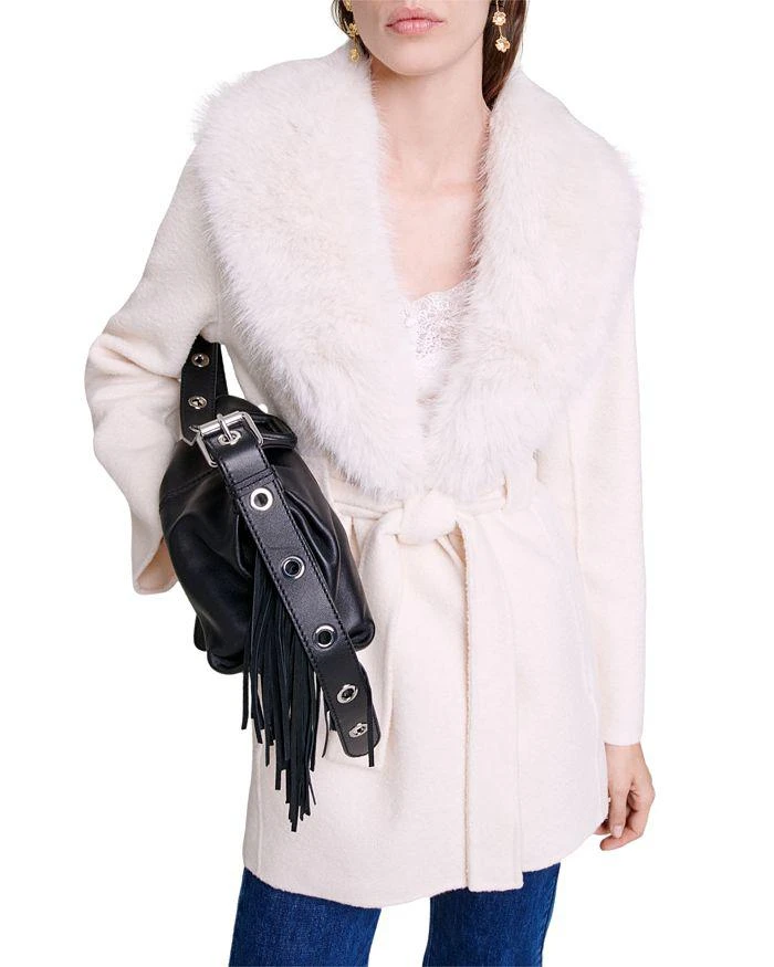 商品Maje|Galaxyo Faux Fur Collar Coat,价格¥5028,第4张图片详细描述