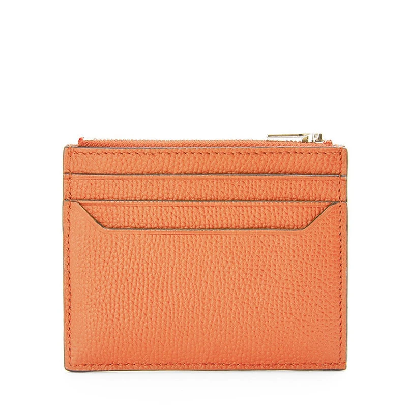 商品Loewe|【预售3-7天】罗意威  女士珊瑚礁色卵石纹牛皮革银色金属徽标装饰拉链卡包卡片夹C821R80X01-6935,价格¥3469,第4张图片详细描述