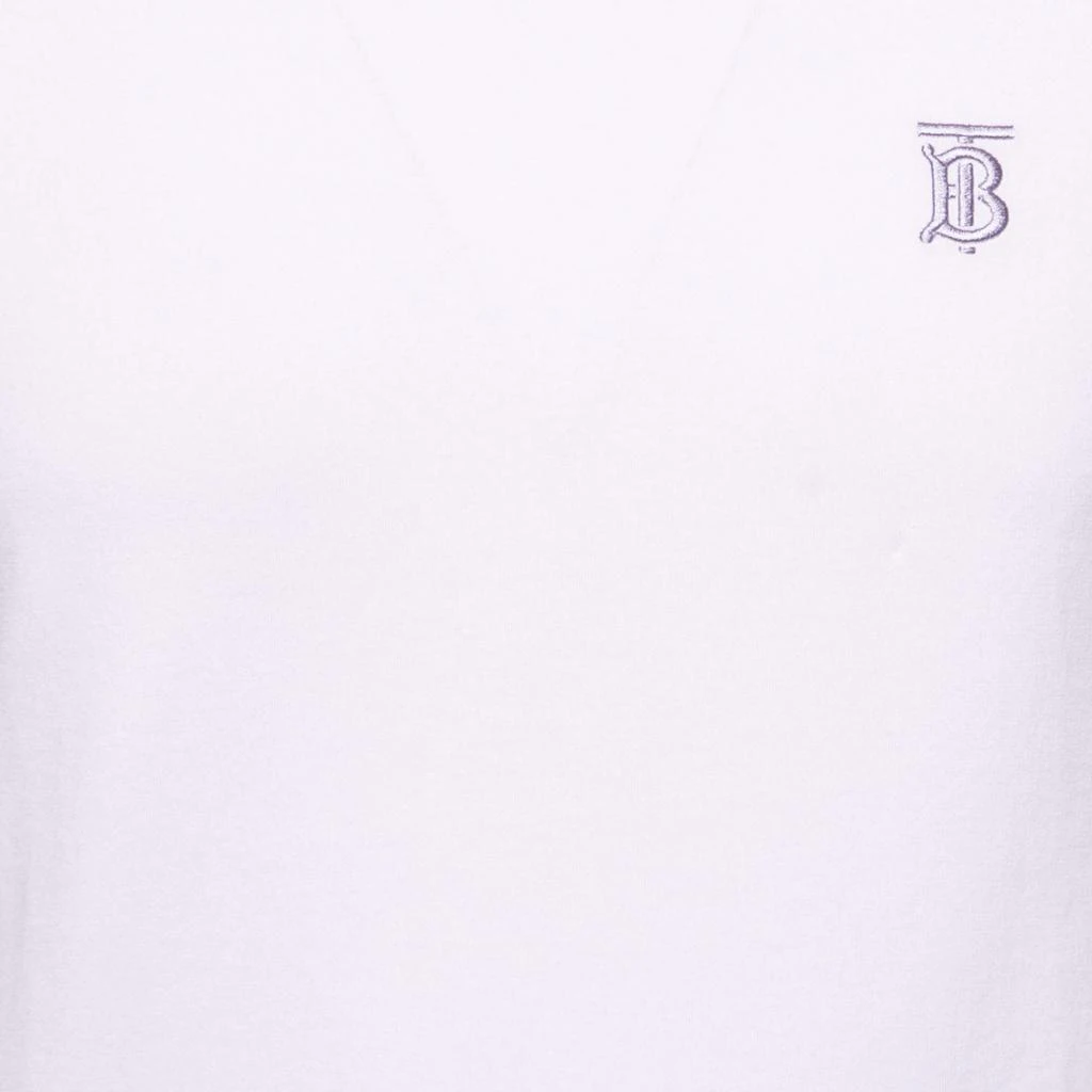 商品[二手商品] Burberry|Burberry Lilac Cotton Logo Embroidered Short Sleeve T-Shirt S,价格¥1541,第3张图片详细描述