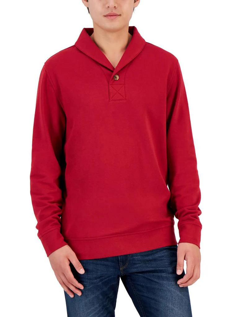 商品Club Room|Mens Fleece Placket Pullover Sweater,价格¥155,第1张图片