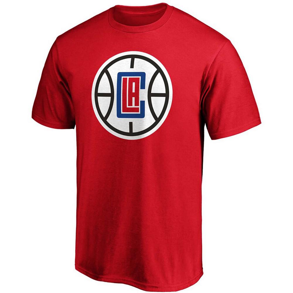 Men's Red LA Clippers Primary Team Logo T-shirt商品第2张图片规格展示