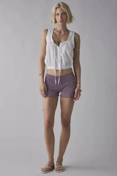 商品Motel|Motel Ritala Gingham Shirred Micro Short,价格¥390,第4张图片详细描述