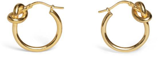 商品Celine|Knot 小号镀金黄铜圈形耳环,价格¥3844,第3张图片详细描述