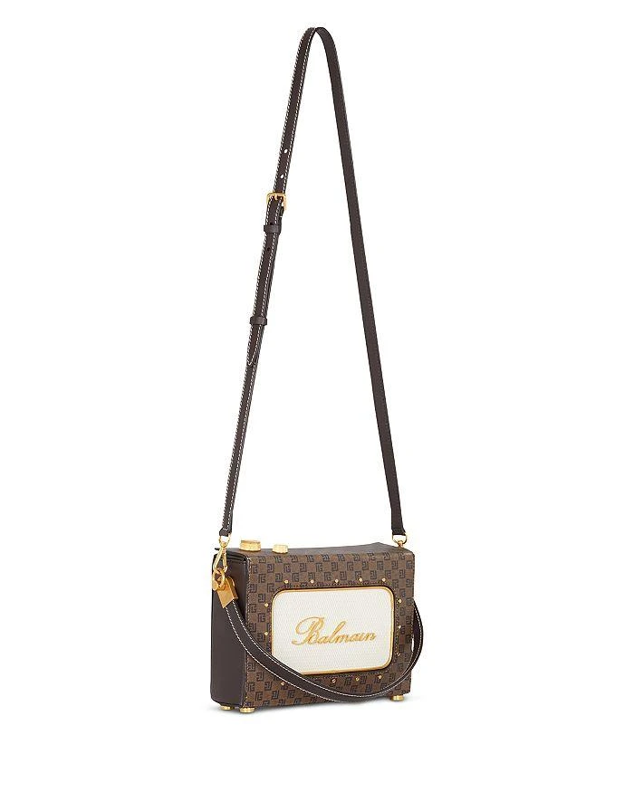 商品Balmain|Mini Radio Monogram Crossbody,价格¥17916,第3张图片详细描述