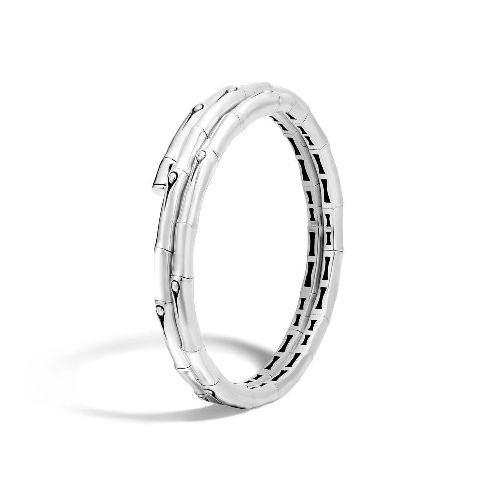 商品John Hardy|Bamboo Double Coil Bracelet in Silver,价格¥2390,第2张图片详细描述