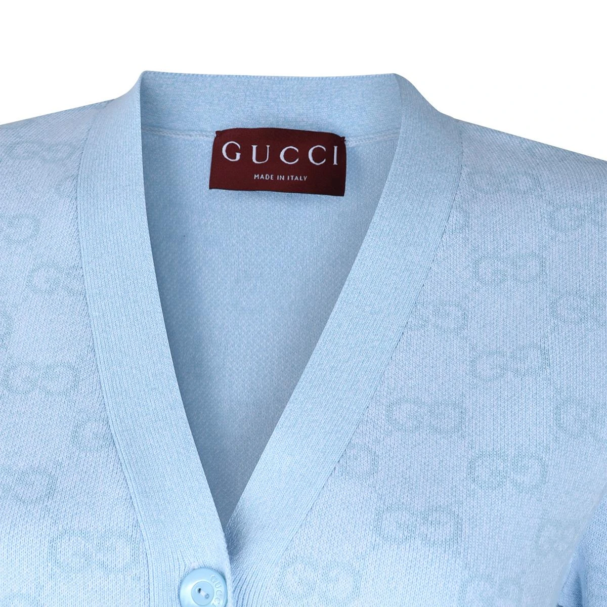 商品Gucci|Gucci 女�士针织毛衣 818735XKEOH4546 蓝色,价格¥10029,第5张图片详细描述