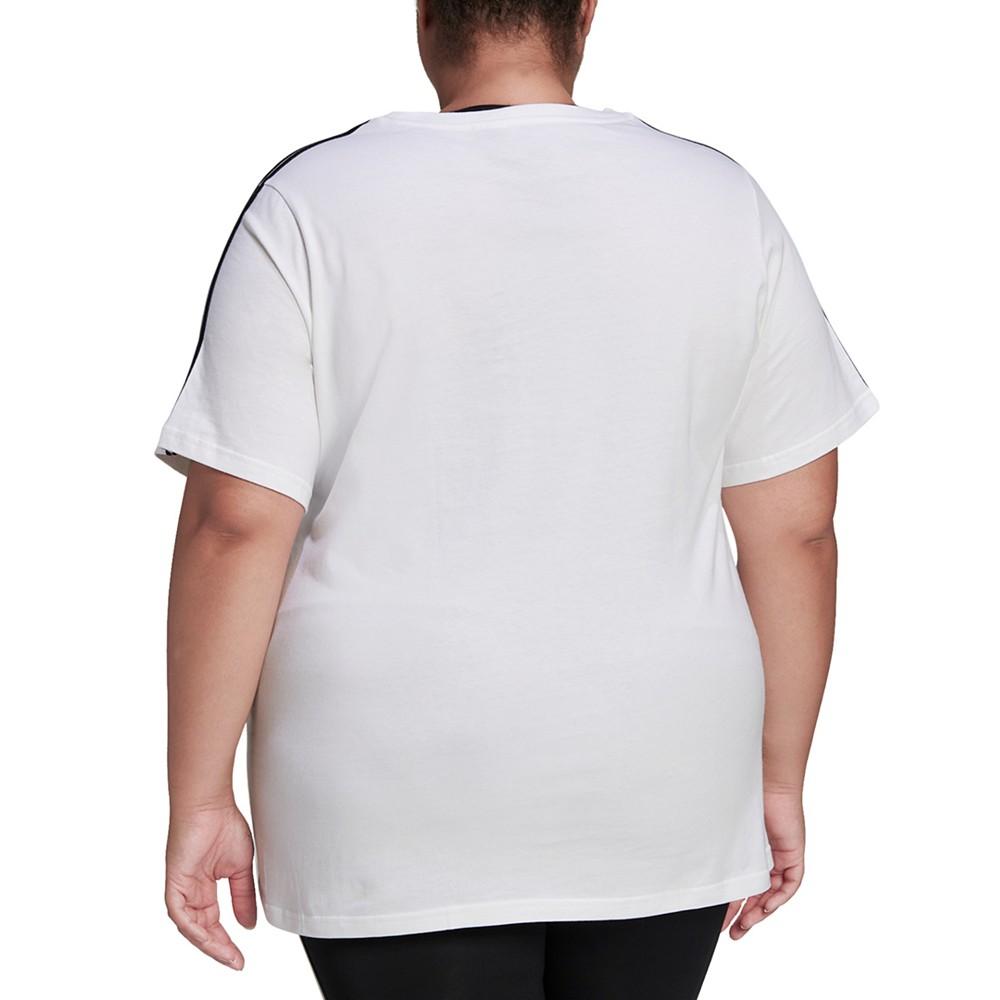 Plus Size Essentials Slim 3-Stripes T-Shirt商品第2张图片规格展示