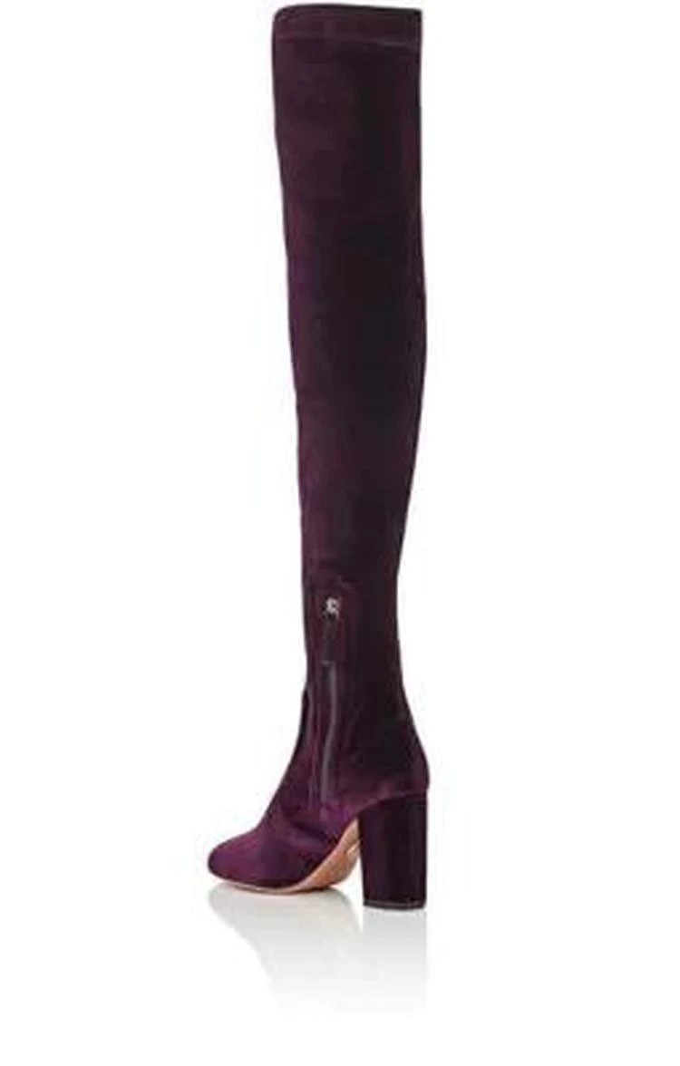 商品Aquazzura|So Me Velvet Over-The-Knee Boots,价格¥7403,第3张图片详细描述